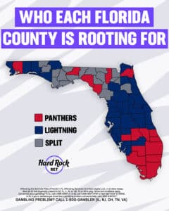 Fl hockey by county: Lightning vs Panthers