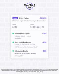 One of two long-shot parlays placed by an Orlando bettor.