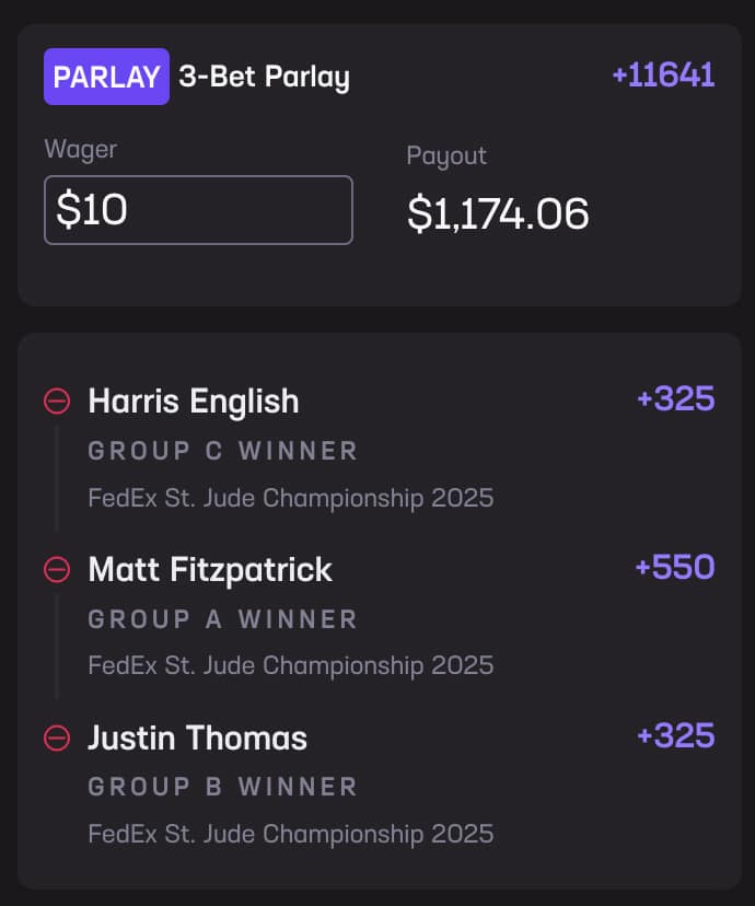 golf parlay hard rock bet